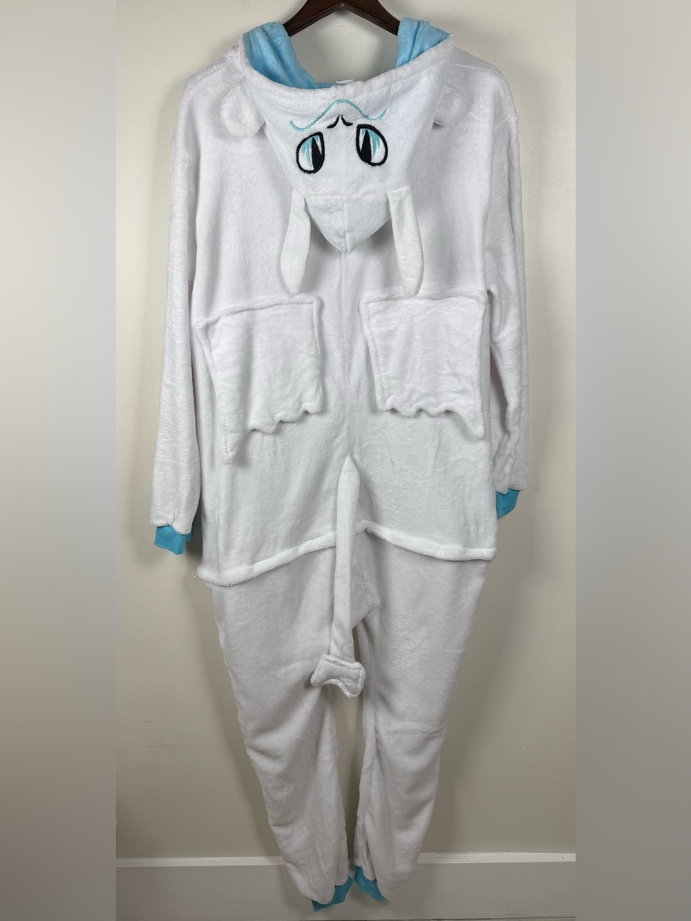 Unisex Dragon Onesie Costume White Medium Blokecore Inspired Cozy Style - Picture 12 of 13